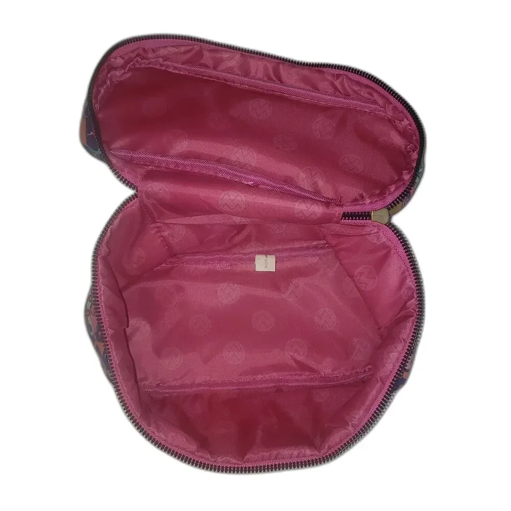Colorful Paisley and Gold Make Up Travel Bag